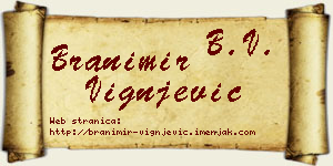 Branimir Vignjević vizit kartica